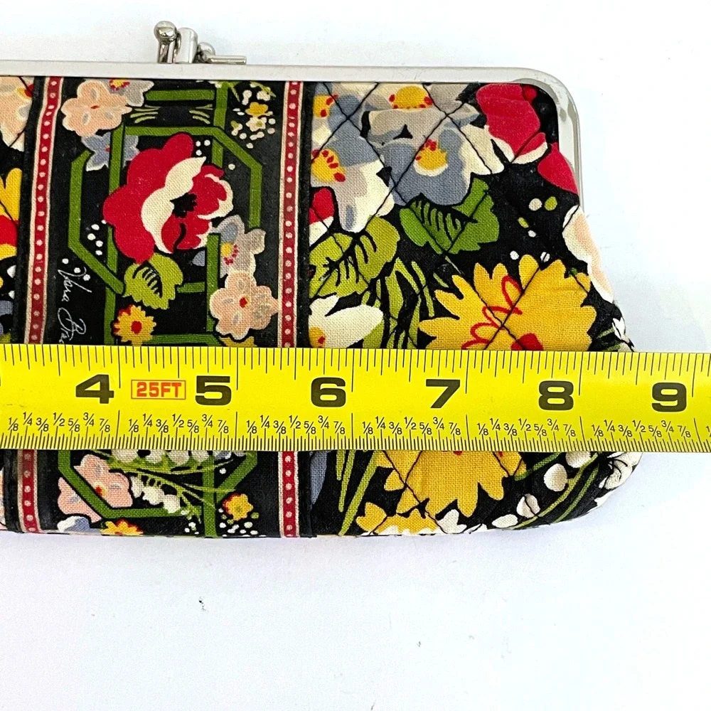Vintage Y2K Vera Bradley Poppy Fields Quilted Wallet Floral Clutch Organizer - Picture 8 of 9